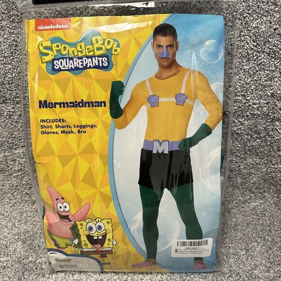 Spirit Halloween Mermaidman Costume Adult Medium Missing Gloves from SpongeBob - Picture 1 of 12